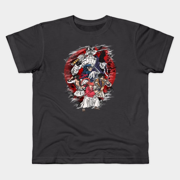 Himura The Red Haired Samurai Kids T-Shirt by KakenC